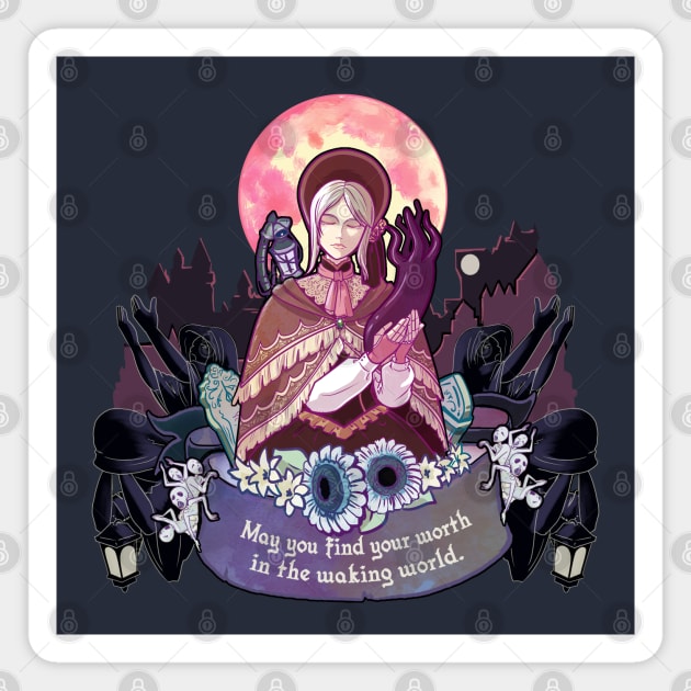 May You Find Your Worth in the Waking World Magnet by Hollarity